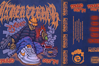 create artwork for hardcore or punk band