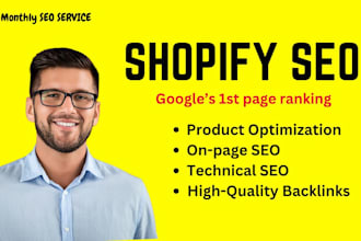 do monthly shopify SEO service for google top ranking