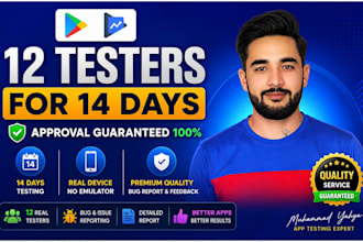provide 12  andrade testers google play closed testing
