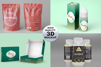 design professional 3d mock up of products