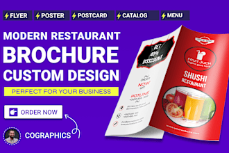 do modern restaurant brochure food truck menu flyer catalog poster design