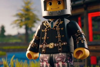create 3d roblox models  assets cloths props with rig r6 r15