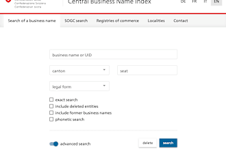send you a list of swiss companies from the official registry