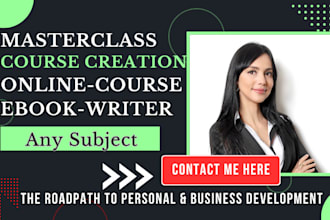 create online course content on any subject of masterclass course creation