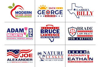 create attractive political campaign election party winning logo