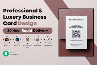 design luxury professional real estate business card with qr code
