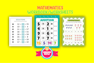 design custom maths worksheets workbook for you