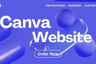 create business website design landing page with canva pro