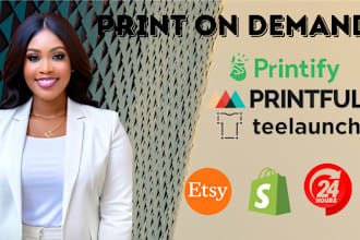 setup print on demand using shopify store etsy print on demand printful pod