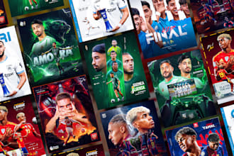 design match day poster, football poster , sports poster
