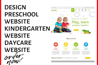 build preschool kindergarten daycare childcare  nursery school website