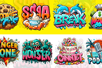 design graffiti logo t shirt design for business or company