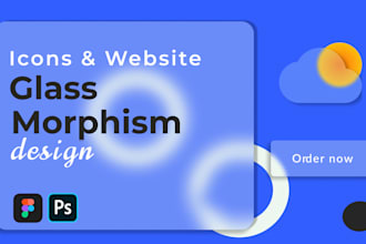 do glass morphism icon, website and app design