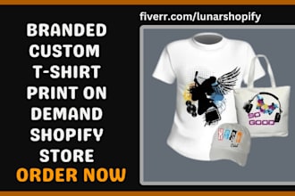 do custom t shirt print on demand printify printful dropshipping shopify store