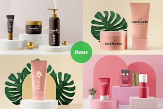 design 3d realistic product mockup