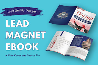 do ebook design, lead magnet design or workbook