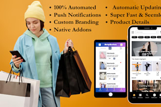 convert your shopify store into android and ios apps, do shopify app development