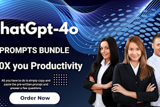 give you chat gpt premium 34 prompts bundle for chat gpt 4o