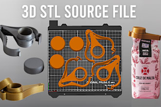 do model for 3d printing and deliver stl source files