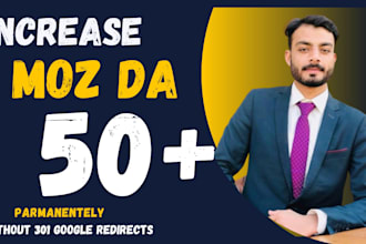 incrase domain authority da 50 plus using seo backlinks