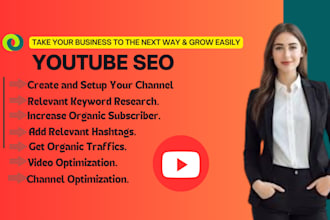 youtube marketing channel create and setup and vedio seo