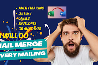 mail merge for mailing labels, letters or envelopes
