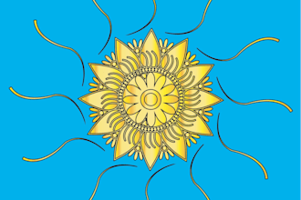 a circular pattern with symmetrical shapes