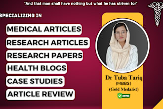 write health articles and medical blogs with SEO as a doctor