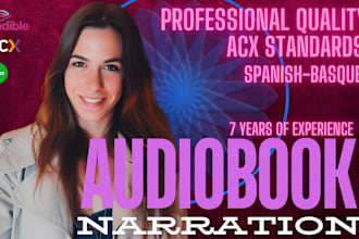 be your spanish female audiobook narrator to acx standards