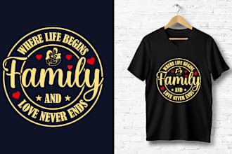 create a unique and striking family reunion t shirt design