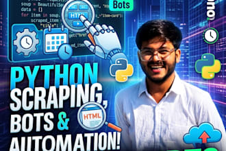 do python web scraping, bots and automation scripts