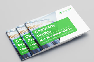professional company profile design, business profile, brochure design