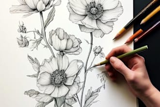 draw flowers, or botanical illustration