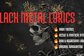write lyrics for your black metal song