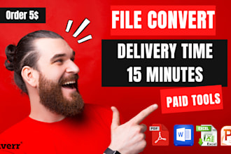 convert  PDF, word, excel, image with paid tools
