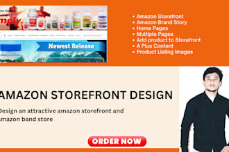 design attractive amazon storefront, amazon brand store, and ebc a plus content