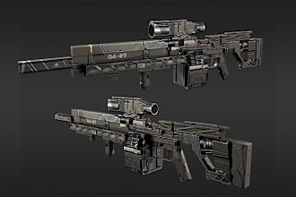 do 3d gun model, grenade model, games gun, 3d weapons for game