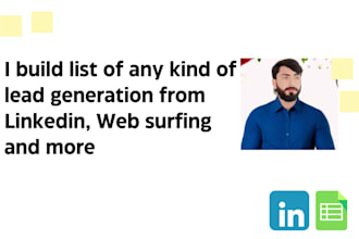 do b2b lead generation, linkedin, lead, creating email list, web research