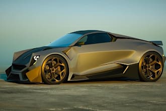 do 3d car modeling and realistic render, armored tank, plane, 3d vehicle