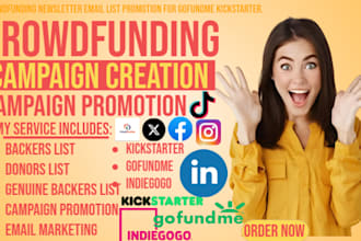 do crowdfunding promotion gofundme indiegog kickstrater fundaraising campaign