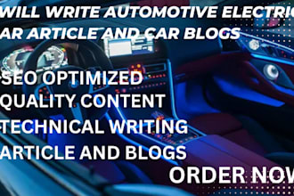 write detailed automotive electric car article and car blogs