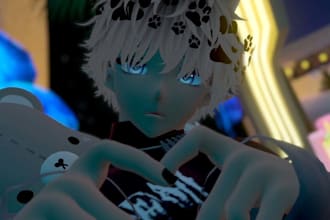 model 3d vrchat avatar, stunning furry or anime vrchat avatar pc quest ready