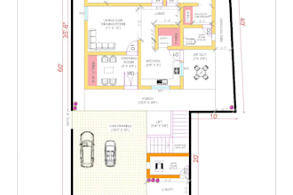 design the best 2d floor plan with dimension
