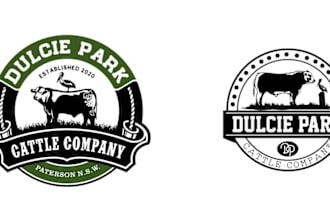do cow bull goat farm and agriculture logo design