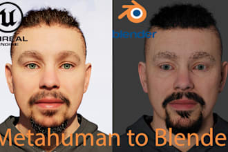 transfer your metahuman character from unreal engine to blender