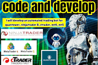develop an automated trading bot for ninjatrader 8, quantower, ctrader, mt4, mt5
