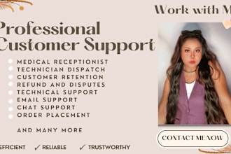 be customer service representative, virtual receptionist