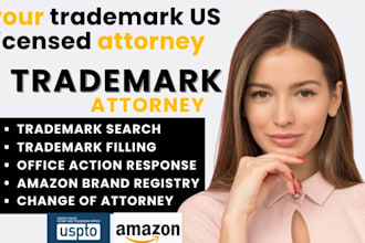 be your US licensed trademark attorney for registration, search for amazon brand