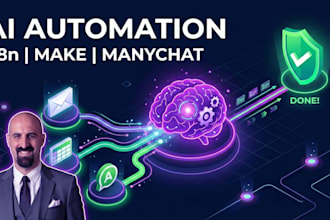 build ai automation workflows and ai agents with n8n, make and manychat