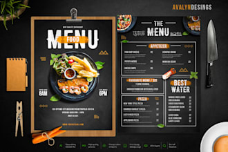 do restaurant menu design, modern food menu or digital menu